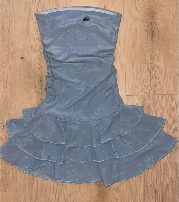 Windsor Light Blue Mini Dress - Image 3