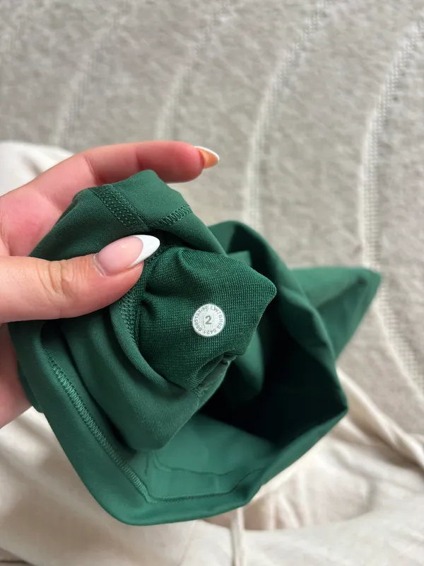 Green Lululemon Biker Shorts - Image 3