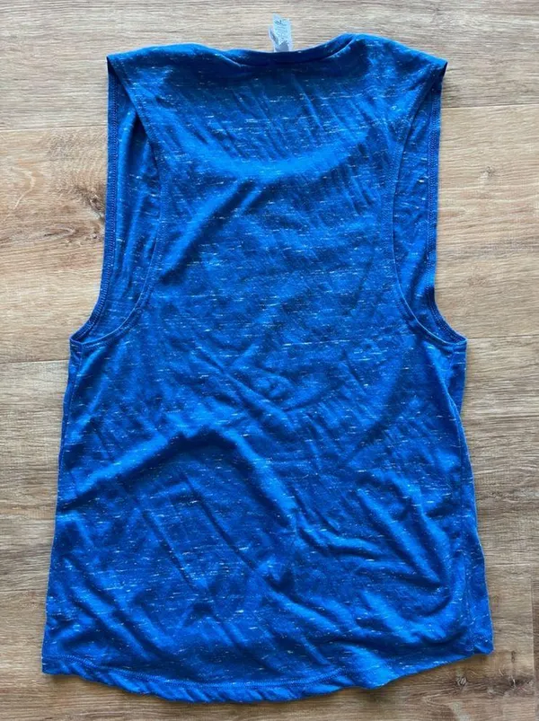Bella canvas tank. Blue, says TRIBE. Size small. - Image 3