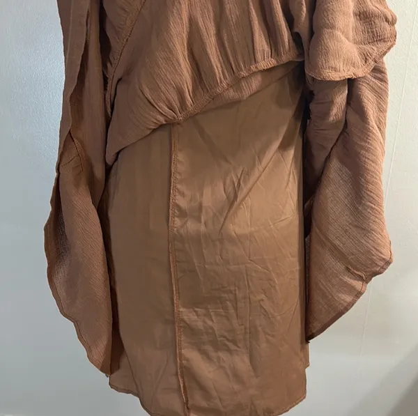 NWOT Wishlist Brown Tiered Dress sz M - Image 4