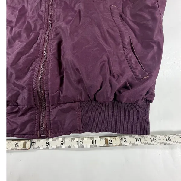 Vintage Columbia Sportswear Purple Fleece Lined Bomber Jacket Womens XL - Image 5