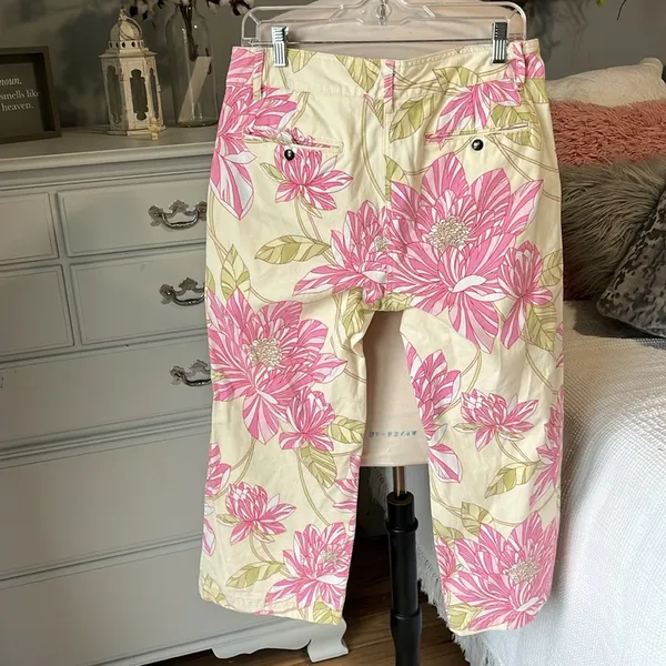 Tommy Hilfiger Pants Capri Tropical Cotton Womens 10 Stretch - Image 5