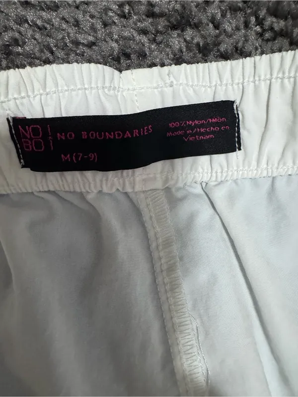 No Boundaries White Cargo Track Pants with Drawstring Waist - Image 2