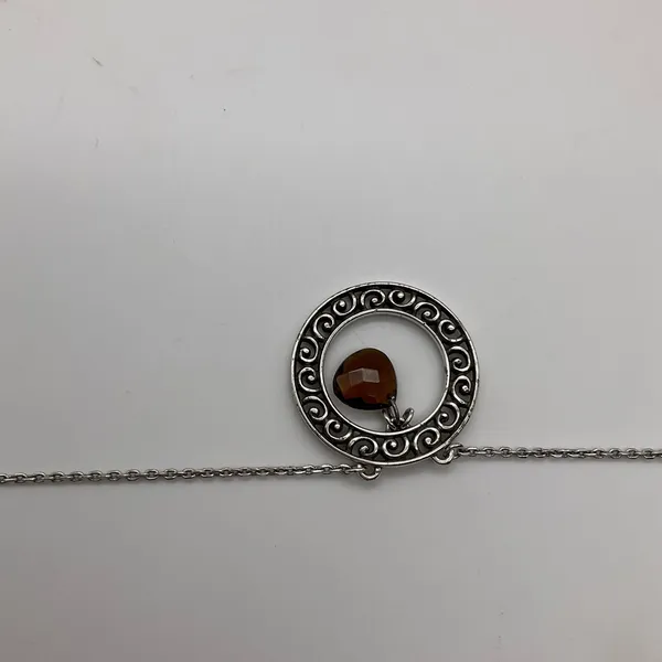 Brighton Crystal Ball Topaz‎ Brown Filigree Circle Pendant - Image 4