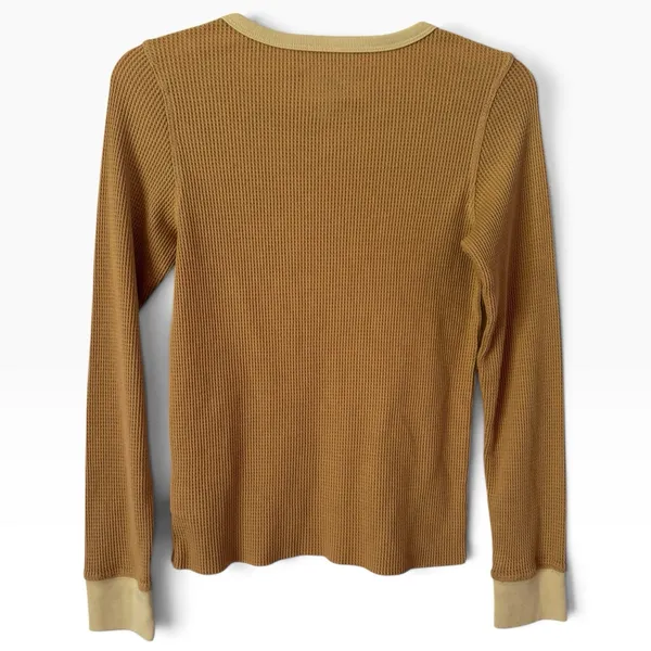 American Eagle Waffle Knit Graphic Long Sleeve Thermal Top Women’s Size Small - Image 2