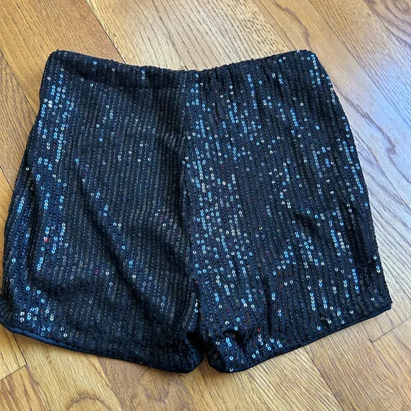Sequin Black Women's Shorts Size XS - Image 2