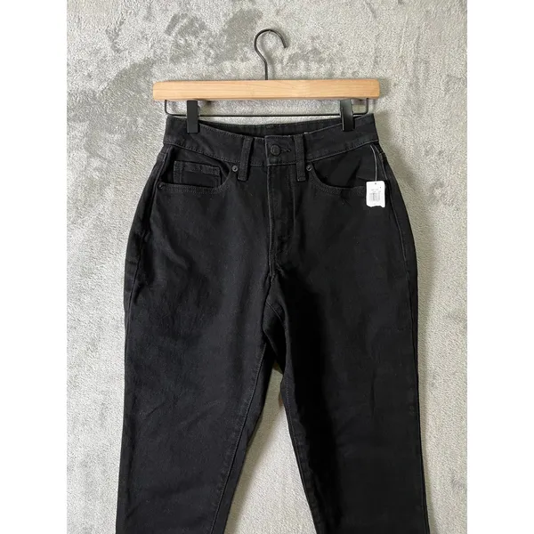 Old Navy High Rise Curvy O.G. Straight‎ Black Jeans Petite 2 Slim Stretch New - Image 2
