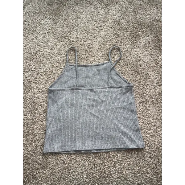 American Eagle - Square Neck Cami - Gray, Medium - Image 2