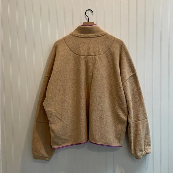 WILD FABLE Sherpa Fleece Cozy Snap Up Jacket Coat Cozycore in Tan Size XXL - Image 4