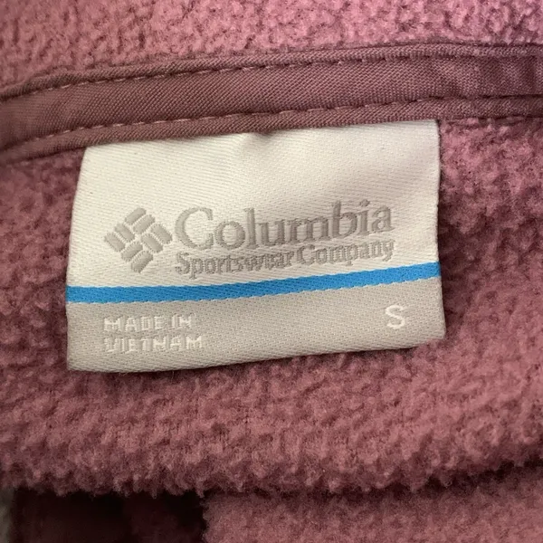 Columbia Benton Springs Half Snap Button Pullover Sweatshirt Sz S Pink *flaws - Image 10