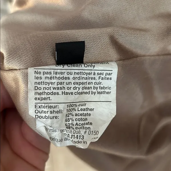 Bod + Christensen Light‎ Tan Cream Suede Leather Jacket coat Long Women’s Medium - Image 4