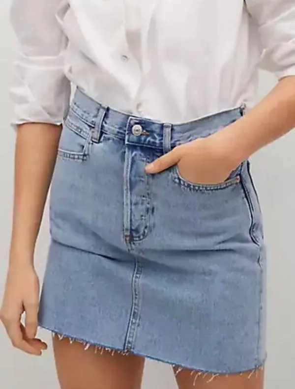 Jean Skirt Blue Size M - Image 2