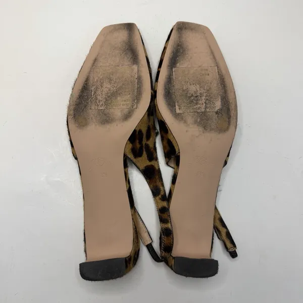 J.CREW Colette Buckle Slingback Leopard Print Calf Hair Kitten Heel Pumps Sz 8.5 - Image 10