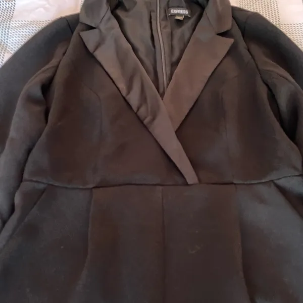 Express One Piece Longsleeve Black Jumpsuit size (Medium) - Image 2