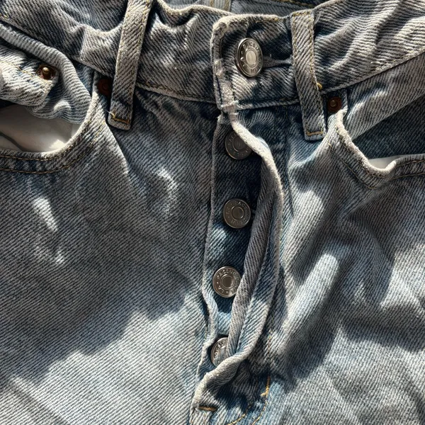 PacSun Ultra High Rise Slim Fit Jeans Light Wash Button Fly Size 23 Distressed - Image 14