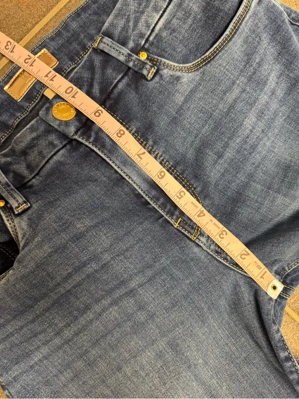 Kut From the Kloth Meg High Rise Fab Ab Wide Leg Jeans Denim Yielded Wash Blue 8 - Image 14