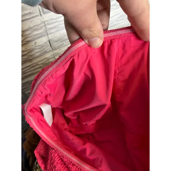 Andie hot pink Kauai one piece swimsuit eyelet textured cheeky strapless‎ large - Image 8