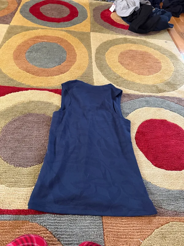 Nike Dri Fit Golf Sleeveless Polo Athletic Tank Top Shirt Navy Blue Women’s XS - Image 3