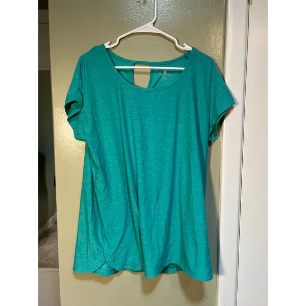 Tuff Athletics Women's Sz XL Active T-Shirt Spectra Green Heathered Short Sleeve - Image 3