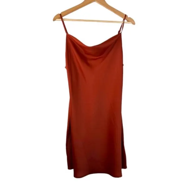Urban Outfitters Mini Dress Size Medium HAMMERED SATIN Size Medium - Image 2