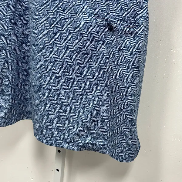 EP New York‎ Women's Golf Dress Blue White Basketweave Geometric Quarter Zip M - Image 7