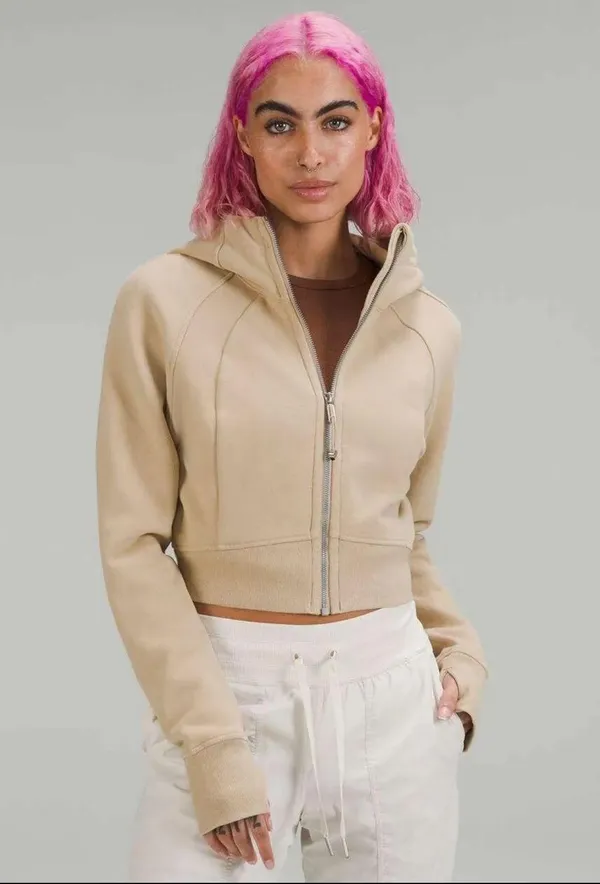 Lululemon Rare Scuba Full Zip Cropped Fitted Hoodie - Image 2