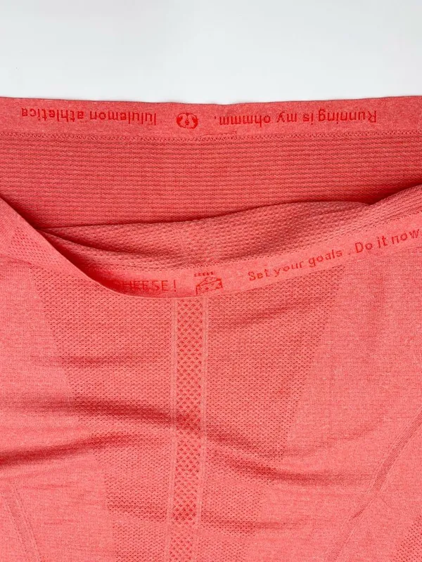 Lululemon Swiftly Tech Racerback Tank Top Size 12 Heathered Orange Coral Running - Image 8