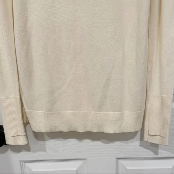 Lululemon Cream Minimalist Cashmere Blend Open Back Longline Medium Sweater - Image 5