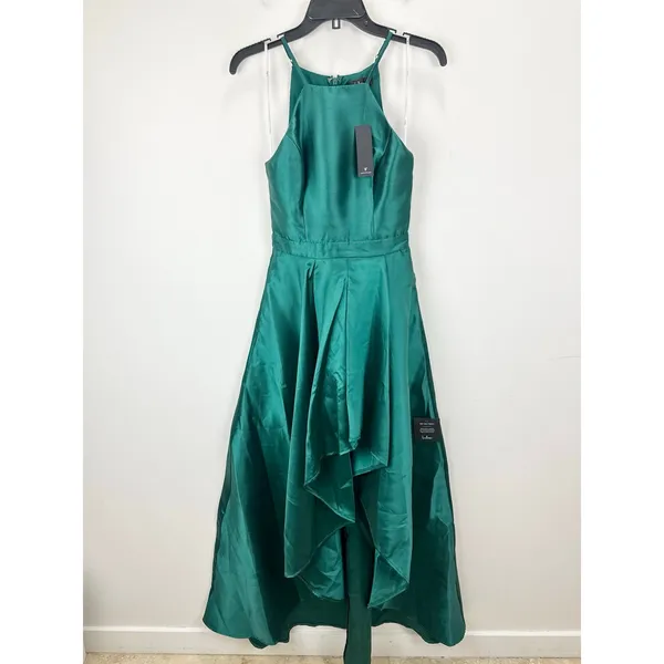 Lulus Broadway Show Emerald Green High-Low Gown Formal Glam Party XS NWT - Image 5