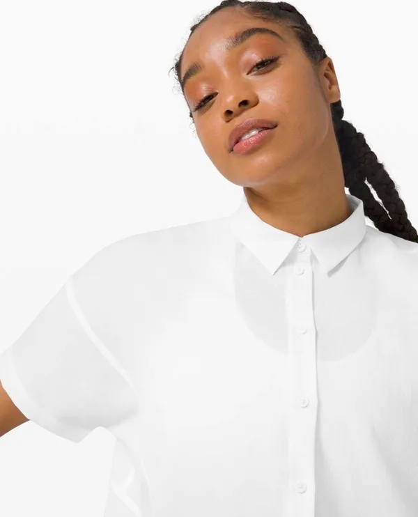 Lululemon Full Day Ahead Short Sleeve Shirt White 4 - Image 10