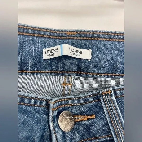 Riders Lee mid rise bootcut blue jeans size 8‎ petite - Image 6