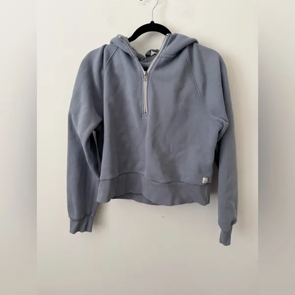 Vuori Women’s Restore Half zip Hoodie in Flint Smalll - Image 2