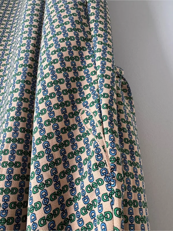 Ann‎ Taylor Geometric Print Midi Dress Large Long Sleeve Boho - Image 5