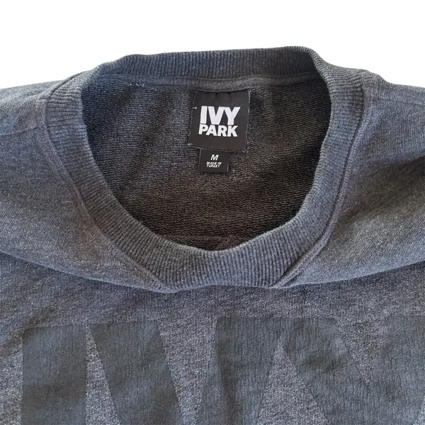 IVY PARK Charcoal Gray Crewneck Sweatshirt Women’s Medium Athleisure Loungewear - Image 2