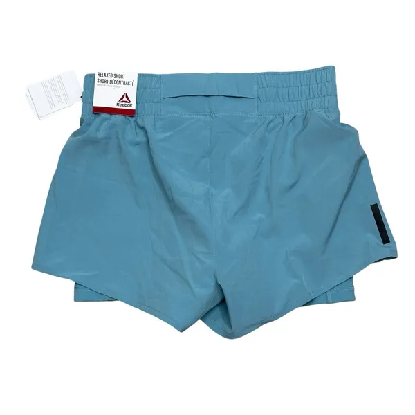 NWT Reebok Women's Relaxed Inner Short Lined Nylon Shorts Size‎ Small Green - Image 3