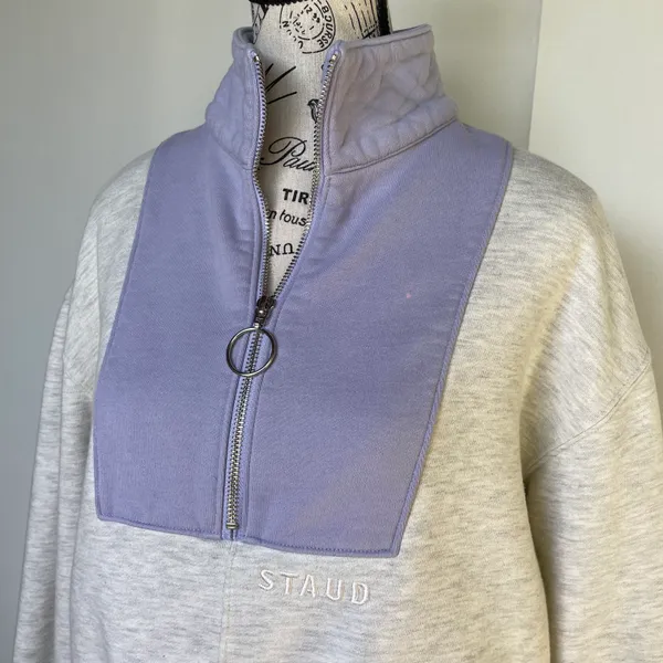 Alys colorblock cotton-blend half-zip sweatshirt sweater size S small - Image 8