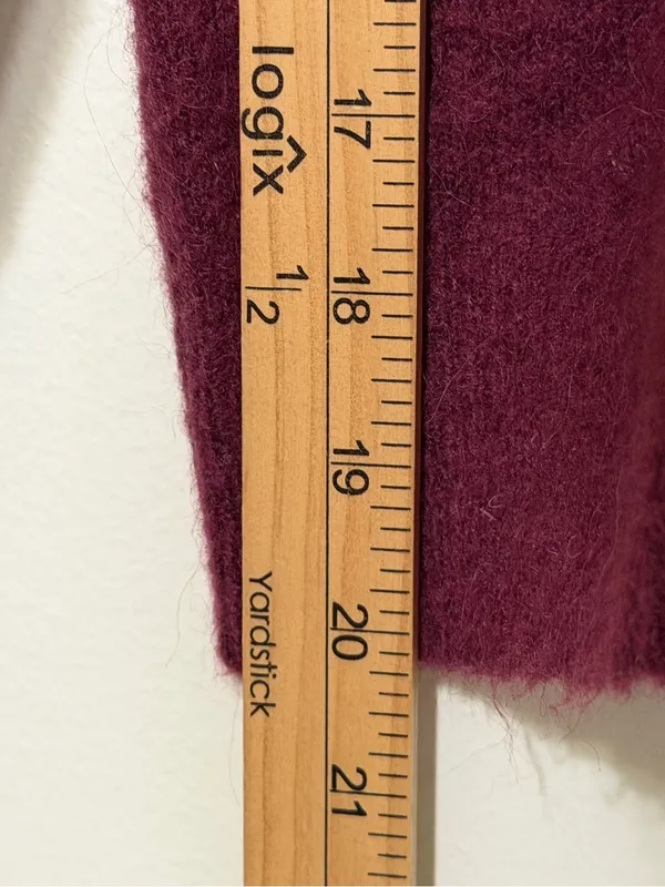 Zara Burgundy Sweater Size Small Acrylic Wool Fall Winter Autumn Jumper Pullover - Image 8