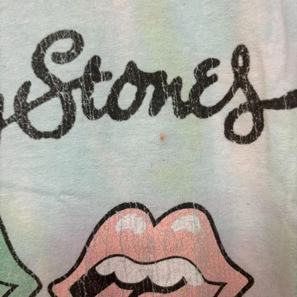 The Rolling Stones Hot Lips Pop Art Rock Pastel Tie Dye XL - Image 5