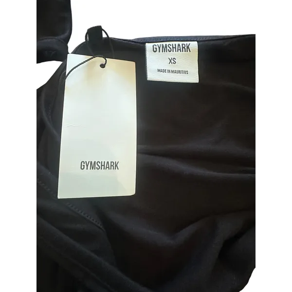 Gym shark‎ Women's XS Black Halter Training Tank Top NWT Black/White Lightweight - Image 3