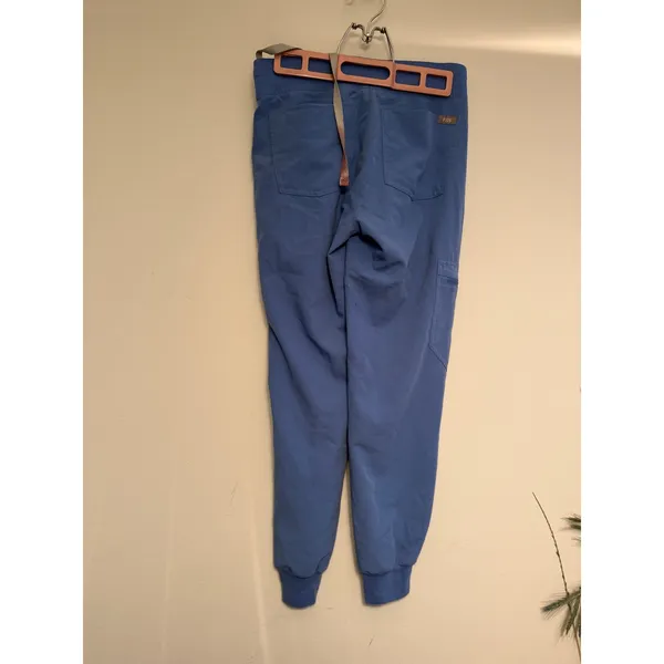 FIGS Technical Collection Blue Jogger Scrub Pants‎ Womens XXS Cargo Pockets flaw - Image 2
