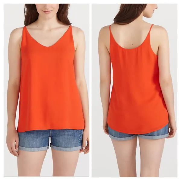 Reitmans spaghetti strap tank top SZ L Orange Size L - Image 6