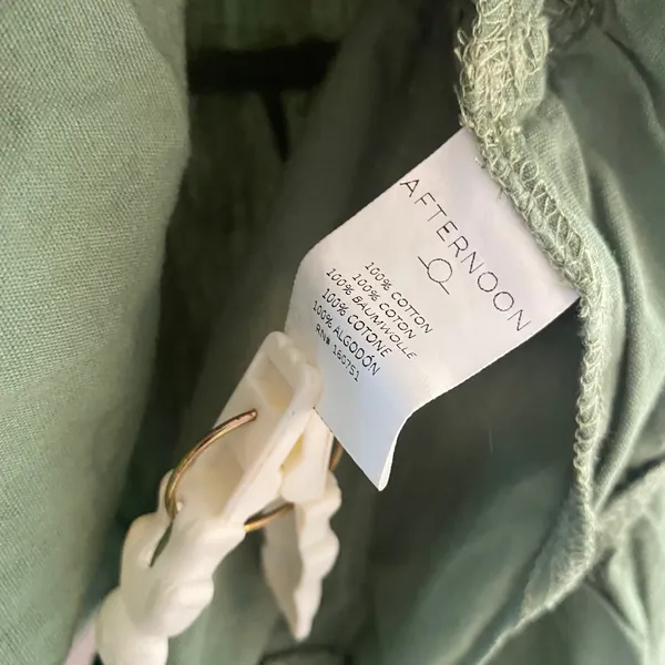 Anthropologie Afternoon The Isabella Mini Dress Small 100% Cotton Cottagecore - Image 4