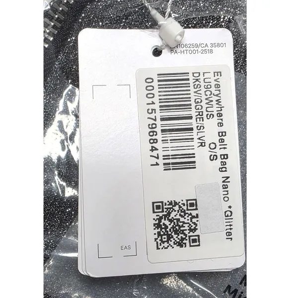 Lululemon Glitter Everywhere Nano Belt Bag Gray Silver Metallic NEW - Image 7