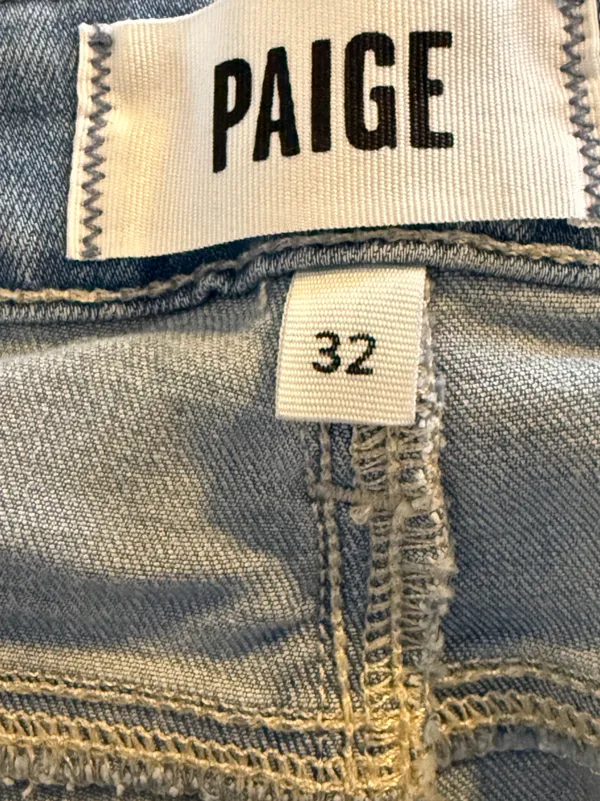 PAIGE Hoxton Slim Crop Jeans Women’s Sz 32 Light Wash High Rise Straight Ankle - Image 6