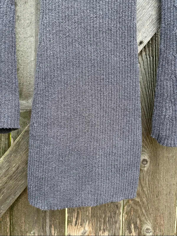 NWT White Fox Get On Down Ribbed Knit Dress Charcoal Size Medium - Image 6