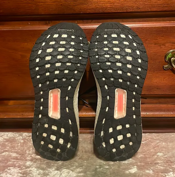 Adidas Ultraboost 19 Black Solar Orange Running Shoes $166 EUC Women's Size 6.5 - Image 5