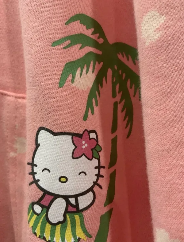 New Hello Kitty Peach Hoodie Sweatshirt Women SIZE M - Image 7
