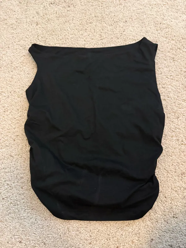 one shoulder/ off the shoulder black top - Image 2
