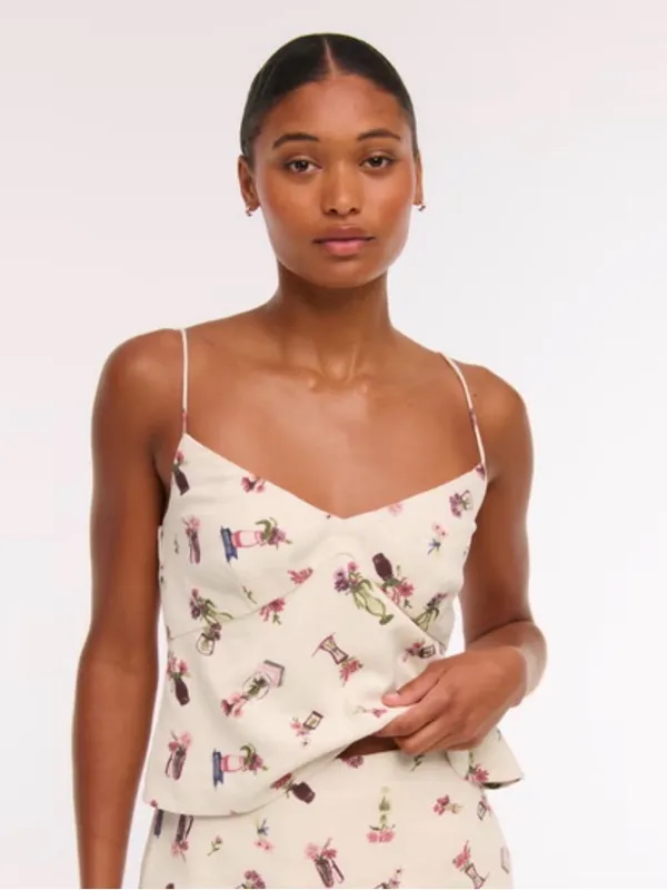 Abercrombie & Fitch Linen-Blend Babydoll Camisole🌸 - Image 6
