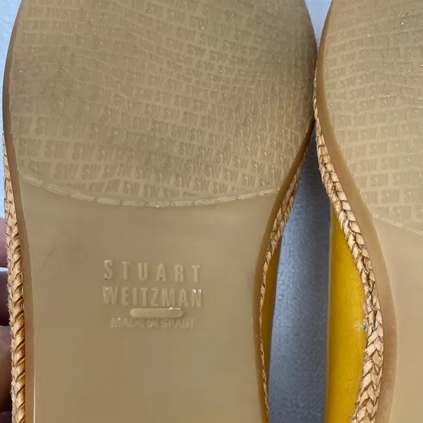 Stuart Weitzman Mustard Yellow Loafers Size 7 M - Image 13